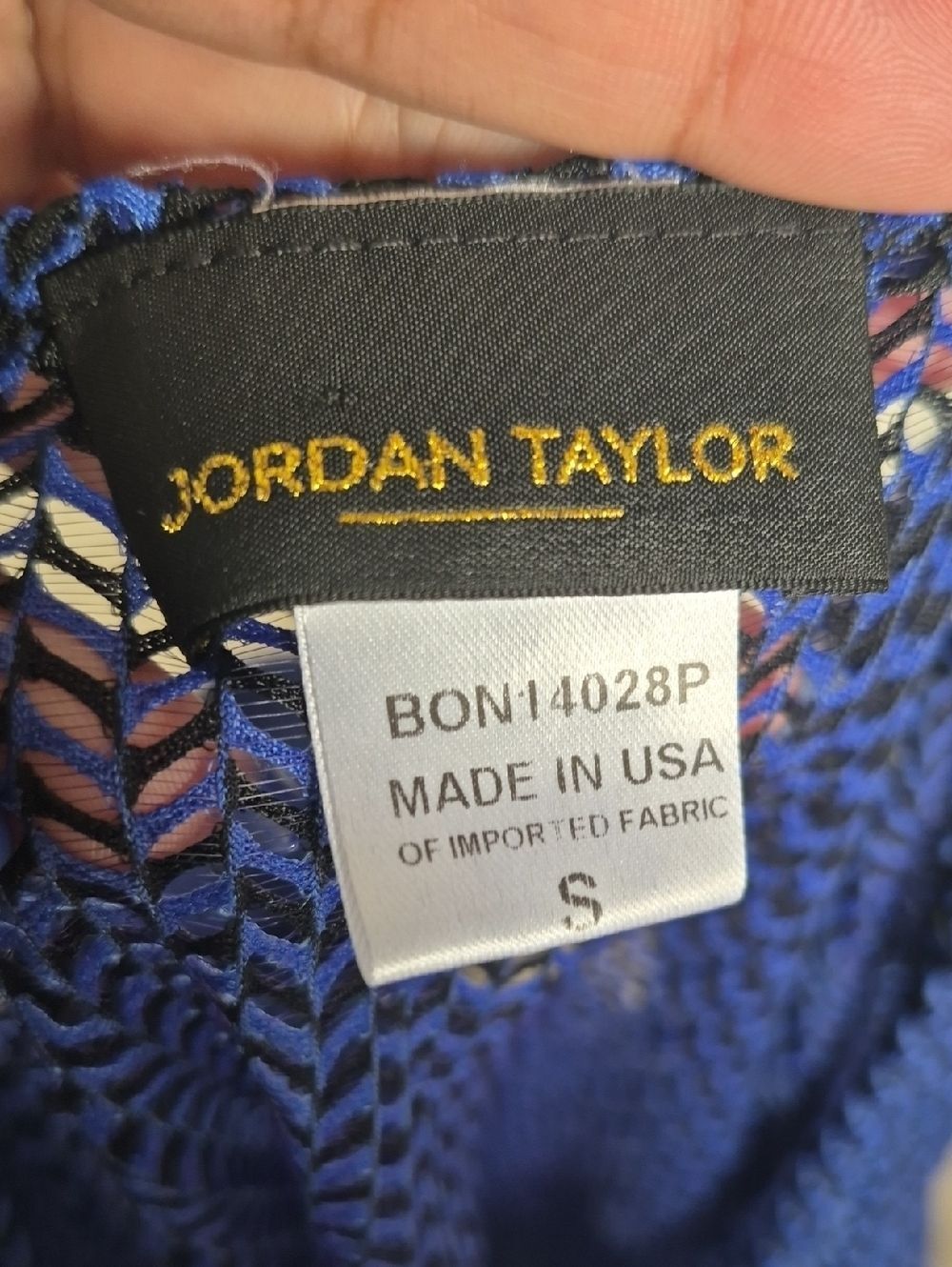 Jordan Taylor Navy Sheer V-Neck Swim Coverup - Picture 2 of 16
